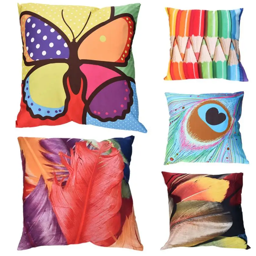 

1 Pcs Pillowcase Print Pillow Cases Polyester Sofa Car pillow case decorative cushion covers pillowcases #55