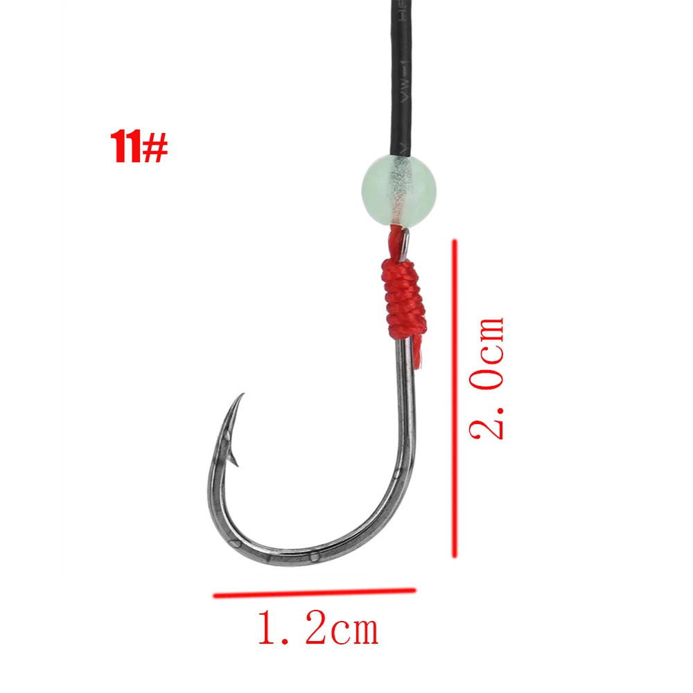 4 шт. взрывоопасный рыболовный крючок из углеродистой стали, анти-обмотка, мульти заточенные крючки, снасти, крепкая приманка, ледяной морской острый Рыболовный крючок - Цвет: 11
