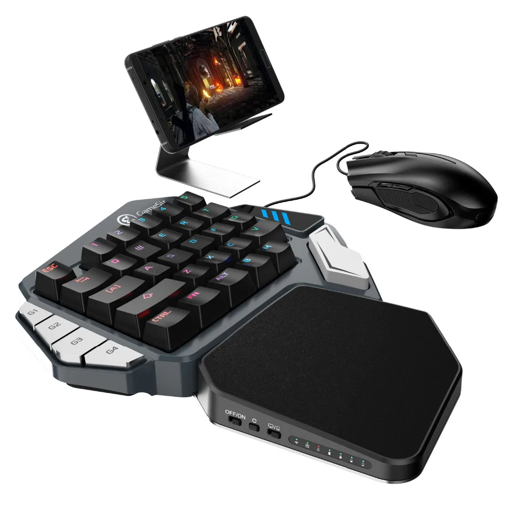  GameSir Z1 Gaming Keypad: Blue Axis mechanical keyboard RGB blacklight one-handed PC keyboard for F