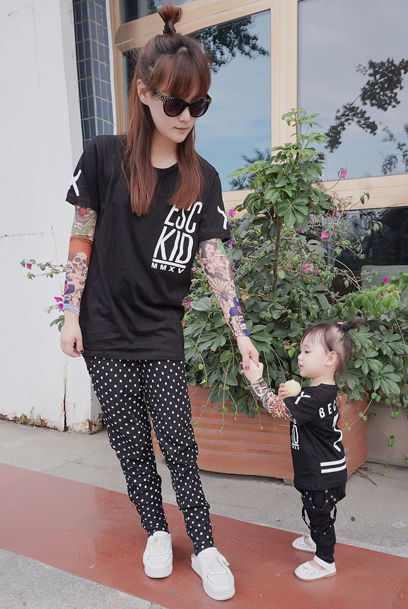 Novelty Tattoo Long Sleeve Children T-Shirts Cotton Boys T Shirt Kids TShirt Autumn Kids Girls Tops Children Clothes DBT135