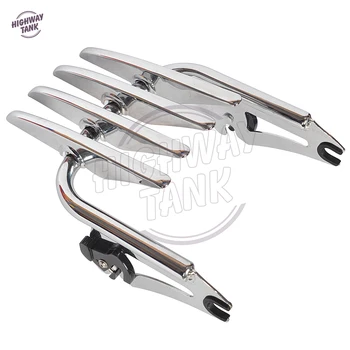 

Chrome Motorcycle Detachable Stealth Luggage Rack Case for Harley Touring Road King Electra Glide 2009-up