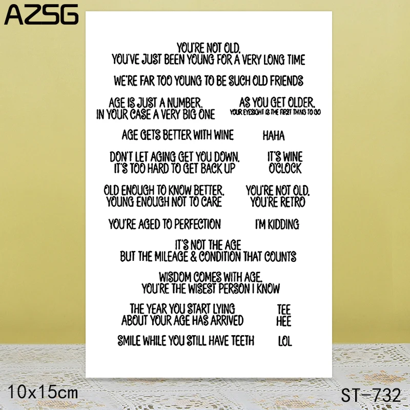 

AZSG Greetings Clear Stamps/Seals For scrapbooking DIY Card Making/Album Silicone Decoration crafts 10*15cm