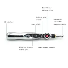 Laser Acupuncture Guasha Massage Point Pen Electronic Therapy Multi Functional Home Rechargeable Acupunc Massager Meridian