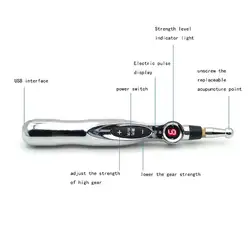 Laser Acupuncture Guasha Massage Point Pen Electronic Therapy Multi Functional Home Rechargeable Acupunc Massager Meridian