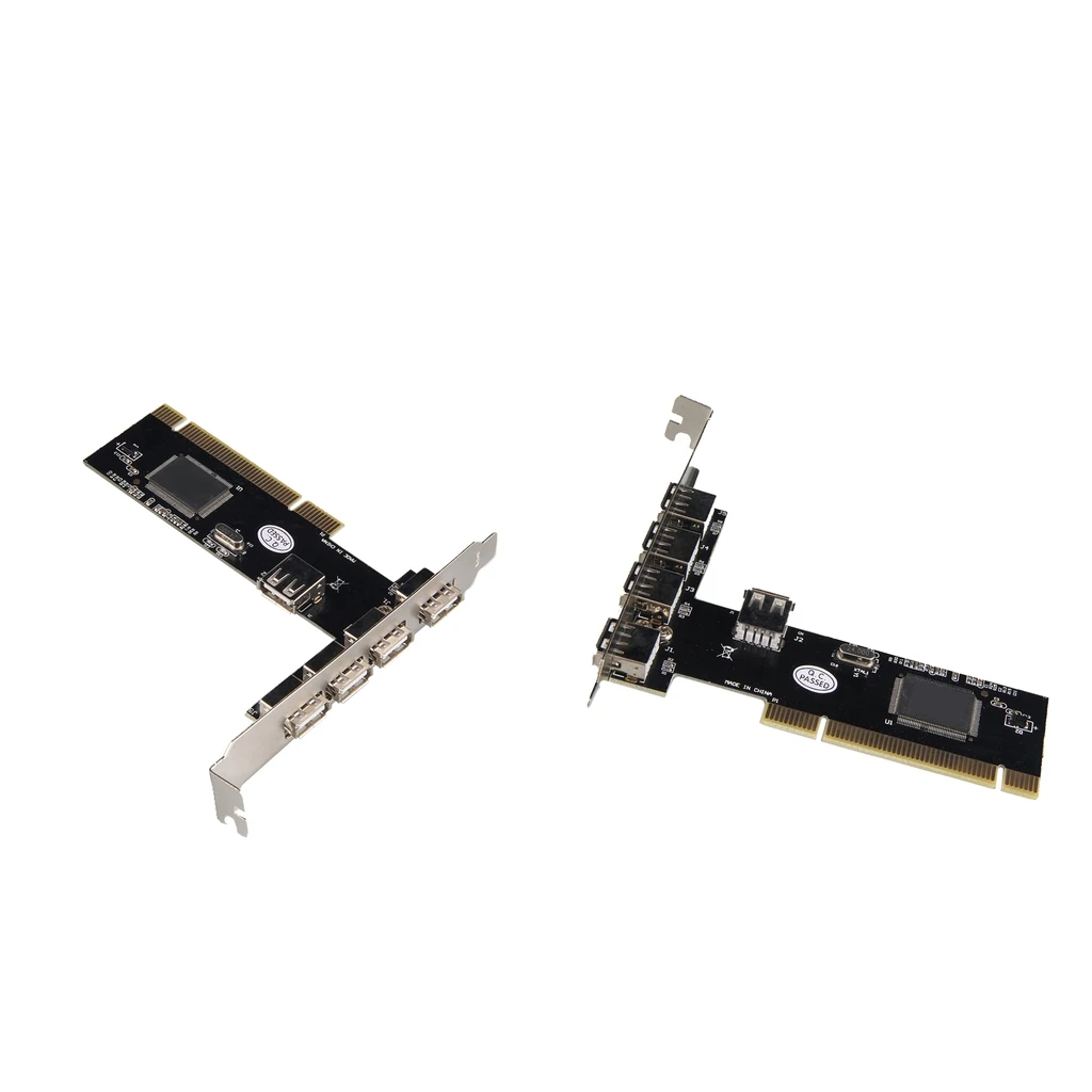 2x USB2.0 PCI карта 32 бит расширение до 4 порта USB адаптер концентратор контроллер|Платы