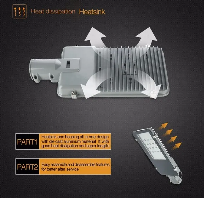 Оптом уличное светодиодное освещение, уличные светодиодные светильники 30W /50W /80W 100W /120W IP65 AC85-265V 100LM/W