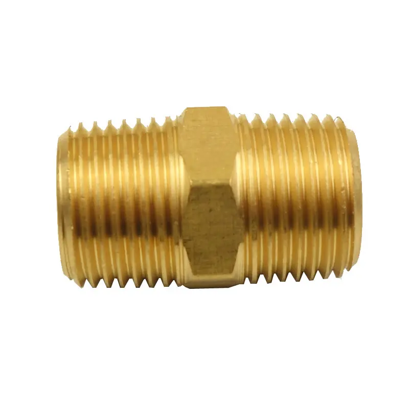 Tubo de latón montaje hexagonal adaptador pezón conector de 1/8 \