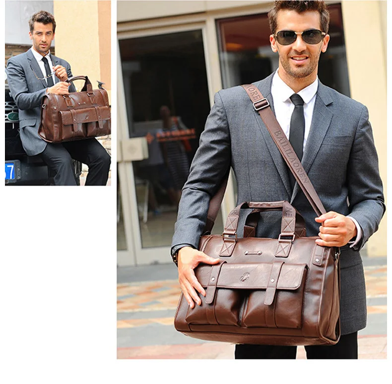 Большой Вместительный мужской кожаный коричневый портфель, деловая сумка, Мужская винтажная сумка на плечо, мужская сумка для ноутбука, супер дорожные сумки Maleta