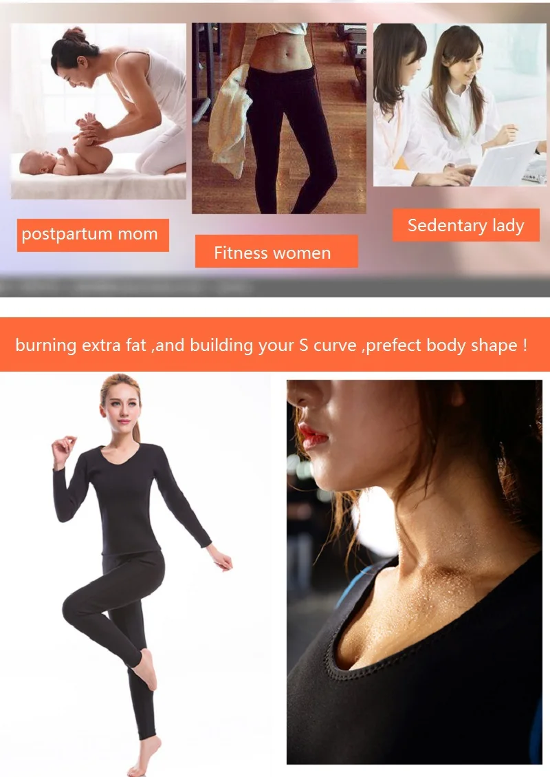 NINGMI Women Slimming Sauna Suit Long Sleeve Hot Sweat Shirt Blouse Waist Tranier Neoprene Fitness Top Body Shaper Weight Loss (12)