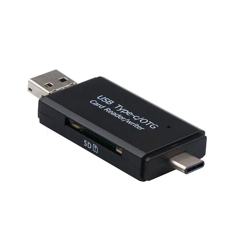Caldecott type-c USB 2,0 Micro USB OTG конвертер считыватель карт комбо в 2 слота адаптер для MacBook 1" смартфон