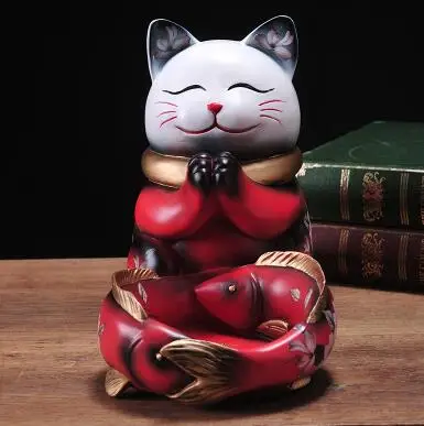 Керамические изделия на удачу, фигурки котов Maneki Neko, украшения для дома, домашний фарфор, украшения для животных, аксессуары для домашнего декора - Цвет: C