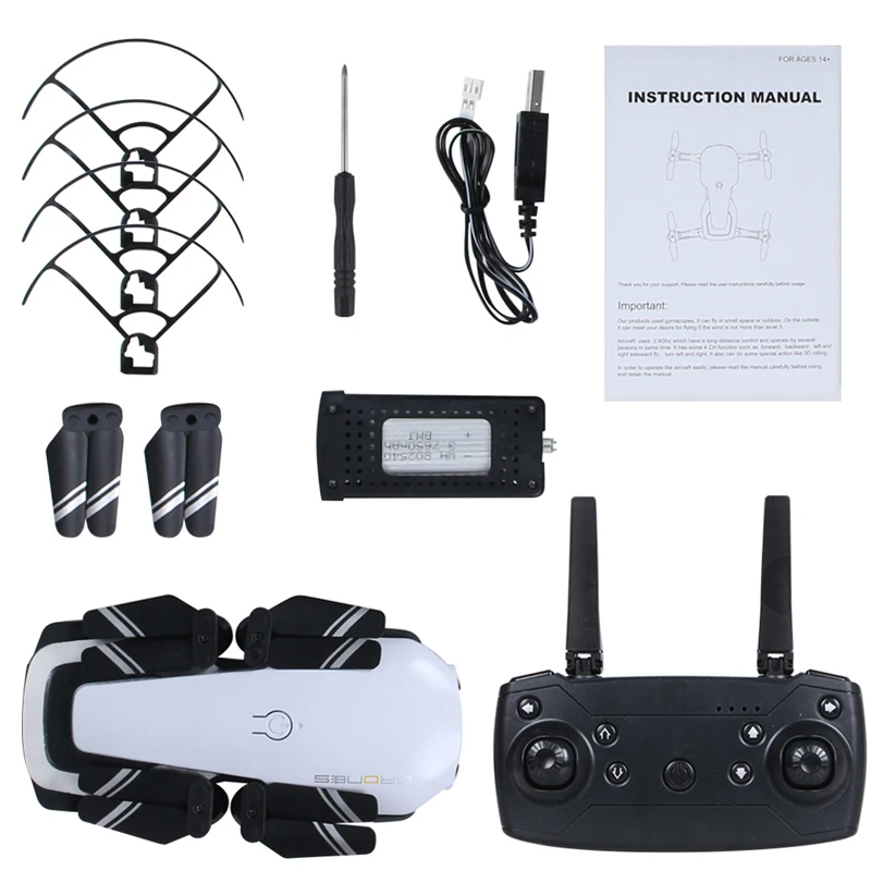 

Portable Foldable Selfie Drone WiFi HD Camera Live Video Mobile Control RC Drone Toys Altitude Mode 3D Flip For Boy Gift Toys