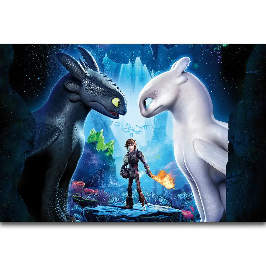 S1528 How to Train Your Dragon 3 2018 New Cartoon Movie Wall Art