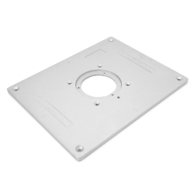 700C Aluminum Router Table Insert Plate + 4 Rings Screws For Woodworking Benches
