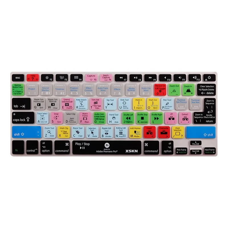 Чехол для клавиатуры XSKN, клавиатура с горячими клавишами для Apple Macbook Air Pro retina 13 15