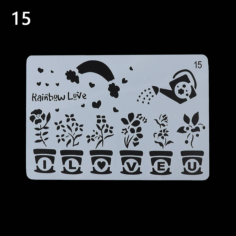 

Craft Hollow Layering Stencils For Wall Painting Scrapbooking Stamping Stamp Album Decorative Embossing Paper Card Template#15