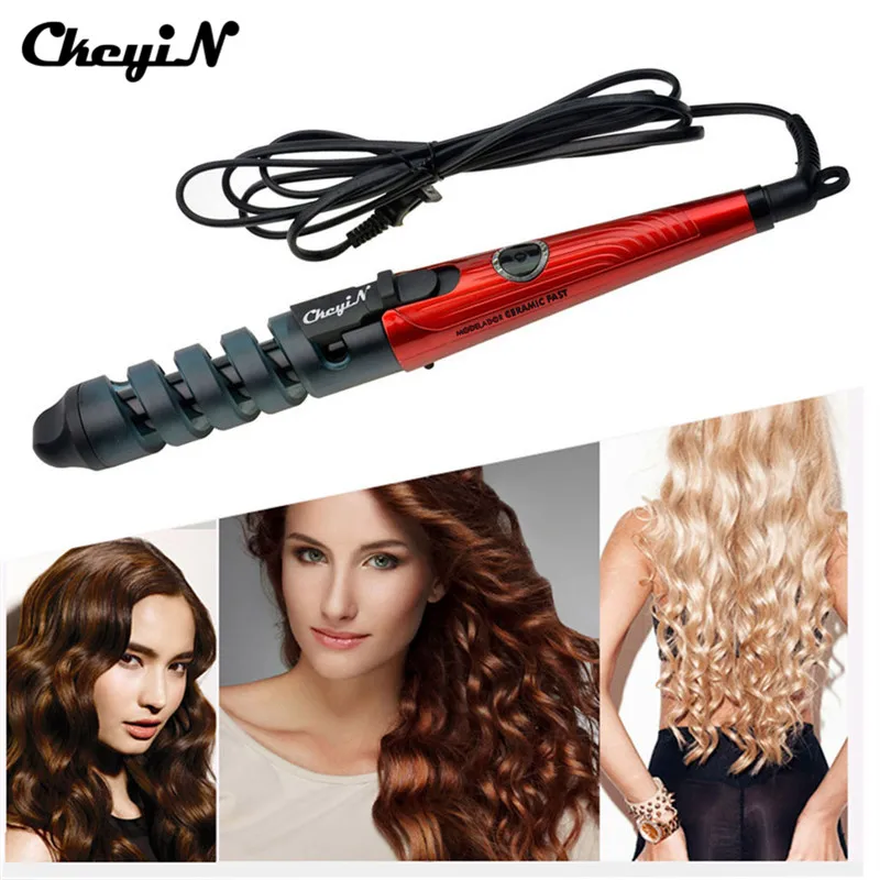 

Pro Hair Curler Electric Ceramic Hair Curler Spiral Hair Roll Curling Iron Wand Hair Styling Tools Styler Rizador De Pelo 4445