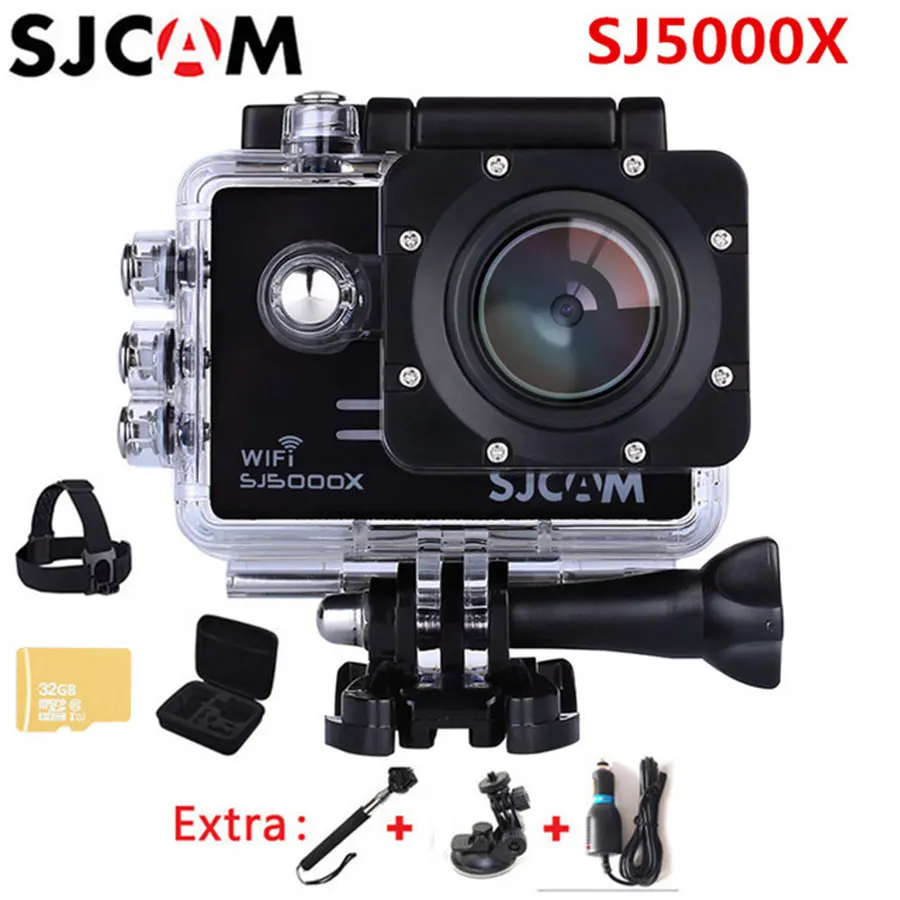 Buy Cheap SJCAM SJ5000X Elite 4K Action Camera 1080p Wifi 2K 30fps Gyro Sports DV LCD Diving 30m Waterproof Helmet Sport Action Camera 4K