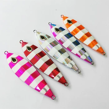 

60g80g100g150g Sinking Slow jig Shake Metal Jigging Fishing Spoon Iron Plate Luminous Baits Hard Lead Deep Sea Fishing Jig Lures