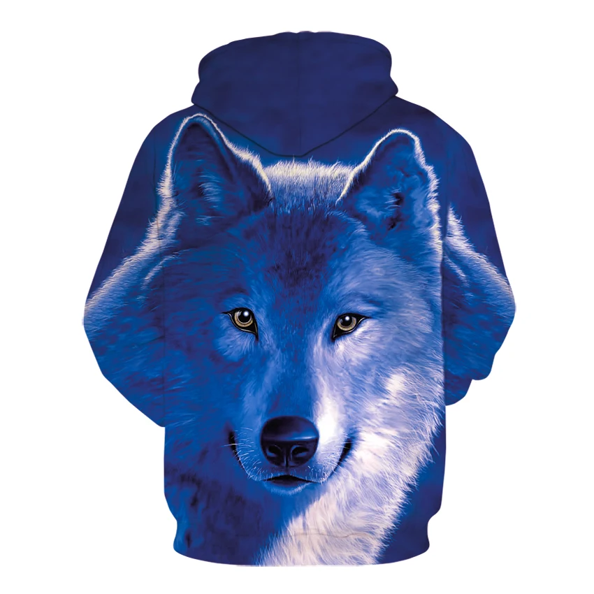 Fashion Men Wolf Animal 3D Printed Hooded Hoodies Men / Women's Shinning Wolf Design Sweatshirts 3D Harajuku Hoody