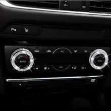 Автомобильный хромированный кондиционер на выходе, украшение, блестки, автомобильный Стайлинг для Mazda CX-4 AXELA ATENZA, автомобильные аксессуары