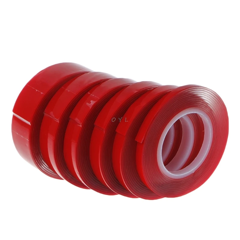 Красная Двухсторонняя клейкая лента ультра высокопрочная Монтажная прозрачная без следов наклейка для автомобиля Авто интерьерная фиксированная