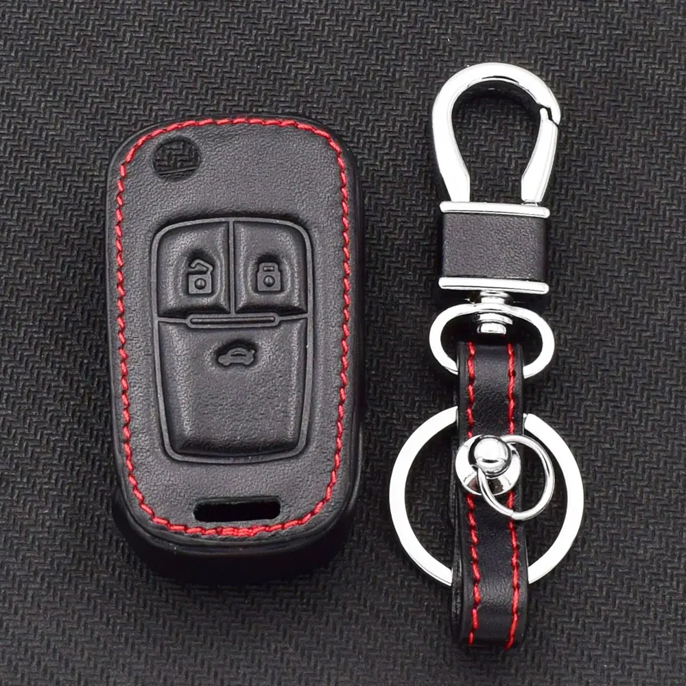3 Chevrolet Cruze Opel Vauxhall Mokka Buick Encore Folding leather car key case cover shell