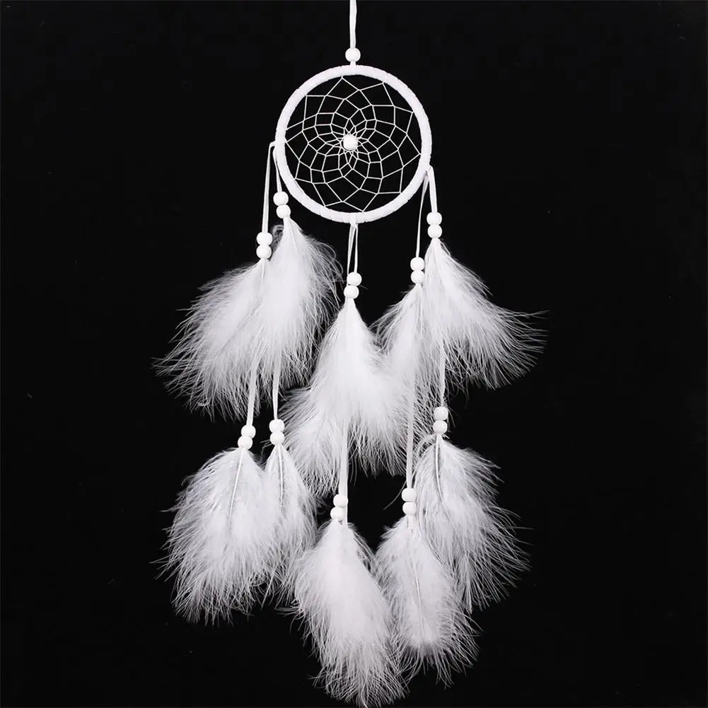 New Wind Chimes Handmade Indian Dream Catcher Net with Feathers 55 Cm Wall Hanging Dreamcatcher Craft Gift Home Decoration | Дом и сад