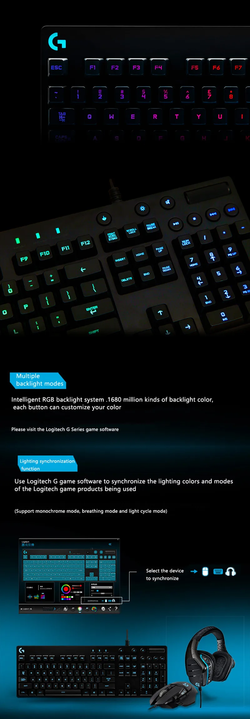 Механическая игровая клавиатура logitech G810 Orion Spectrum RGB