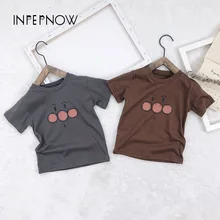 INPEPNOW, летние модные детские футболки для мальчиков, футболка детская рубашка детская футболка, одежда детская рубашка для девочек DX-CZX269