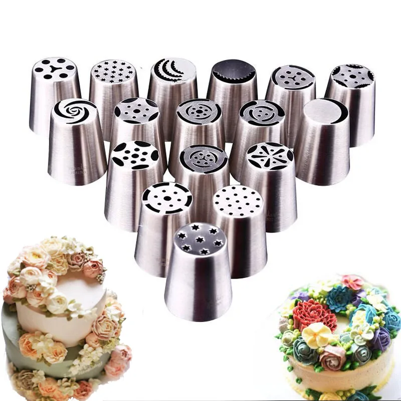 17PCS Set Baking Russian Pastry Tips Fondant Icing Piping Nozzles DIY 17pcs-set-baking-russian-pastry-tips-fondant-icing-piping-nozzles-diy