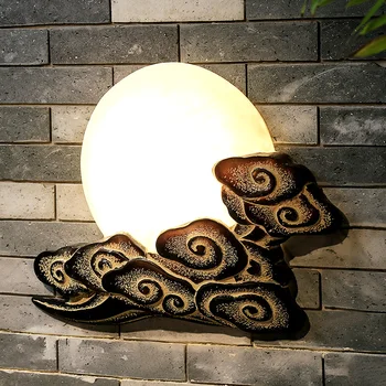 

Modern new Chinese style antique auspicious clouds hotels restaurants classical Art Deco cor wall lamps LO81012