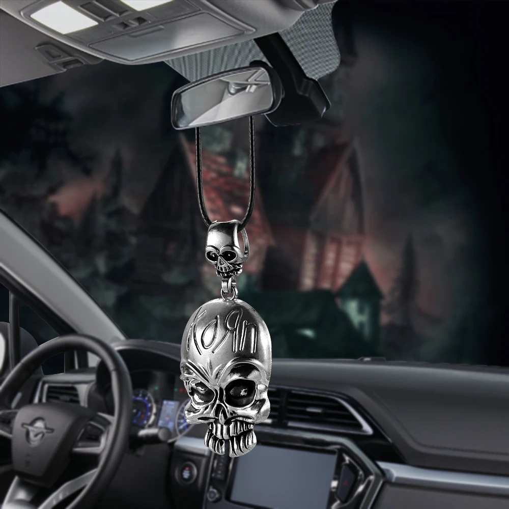 Us 2 88 23 Off Car Pendant Personality Metal Skull Rearview Mirror Decoration Hanging Charm Punk Auto Interior Skeleton Ornaments Accessories In