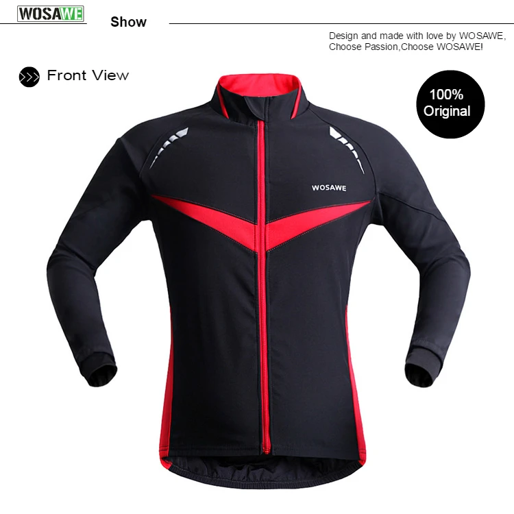 WOSAWE, зимние ветрозащитные куртки для велоспорта, мужская одежда с длинным рукавом, велосипедная спортивная одежда, водонепроницаемая ветровка, велосипедное пальто