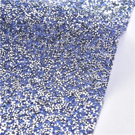 24*40 см Горячая фиксация bling смолы Стразы отделка Кристалл бисером аппликация железа на сетчатый страз лента окантовка для diy украшения - Цвет: Light blue