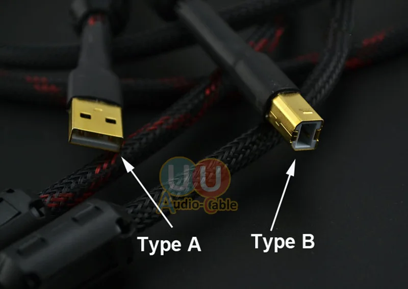 U29 2 ( 1 м фута) HiFi A B USB кабель/Canare L 4E6S Audio кабель с двойным магнитным кольцом для Hi Fi