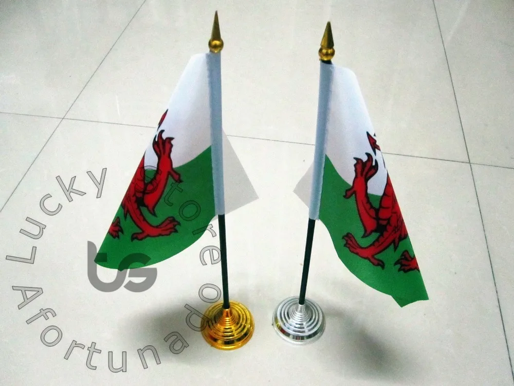 

Flag stand Round base using for the desk Plastic Material Plastic painting in gold silver color