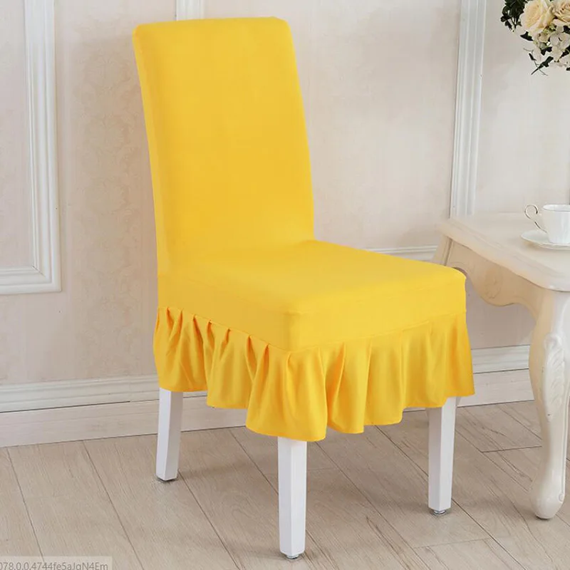 6Pcs/Lot Wedding Party Chair Covers Spandex Stretch Chair Covers Dining Chair Seat Covers Slipcovers Housse de Chaise Mariage