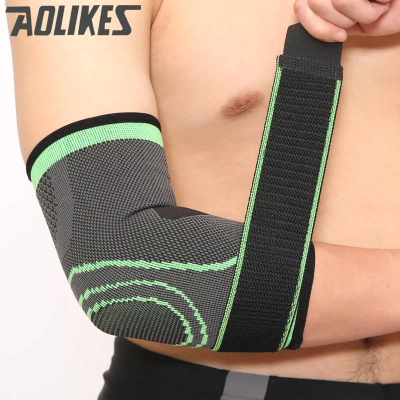 Aolikes 1 زوج دعامة المرفق ضغط دعم كم قابل للتعديل حزام ل رفع الاثقال التهاب المفاصل الكرة الطائرة تنس الكوع