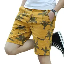 Idopy мужские повседневные шорты летний Гавайский стиль с принтом камуфляжная доска короткие Слаксы шорты для мужчин