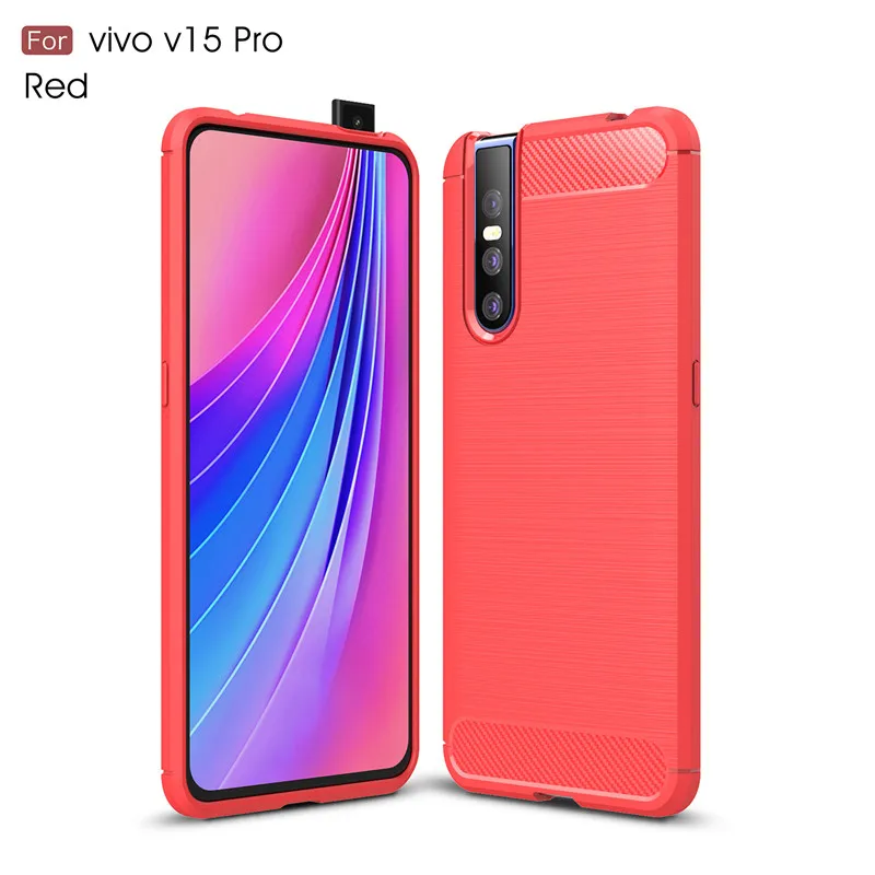 Vivo V15 Pro Phone Case Cover Shockproof Soft TPU Brushed Back Case For Vivo V15 Pro Case Shell Vivo V15 Pro V15 Pro Funda 6.39\