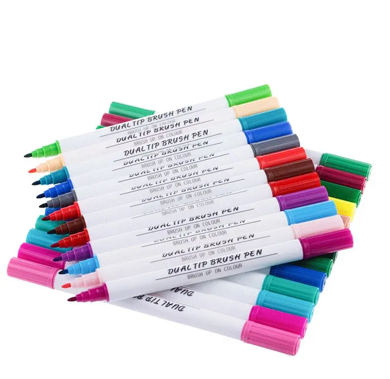 

100 Colors FineLiner Drawing Painting Watercolor Art Marker Pens Dual Tip Brush Pen School Supplies