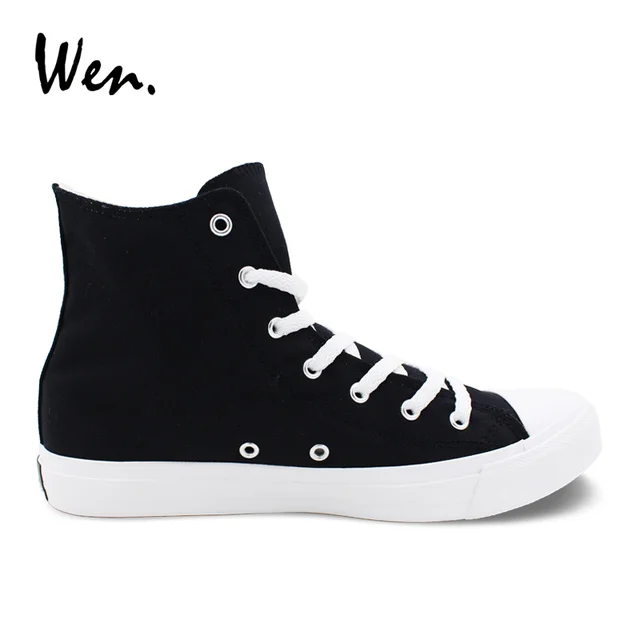 black and white canvas shoes mens