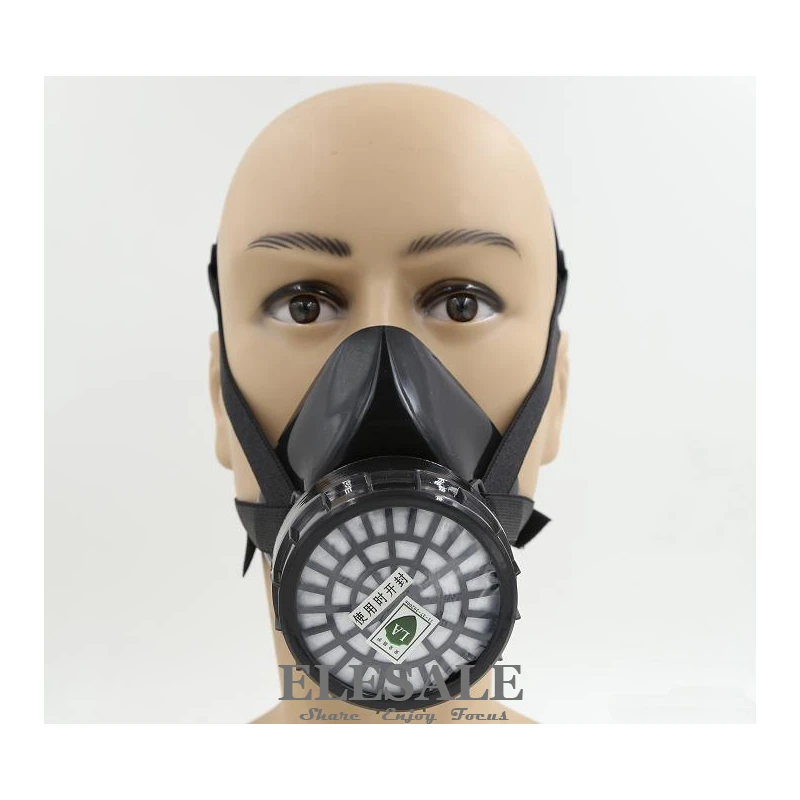 Новая промышленная от пыли, Газа маска респиратор газов, химических фильтр половина уход за кожей лица маска для живописи органических паров Рабочая обувь