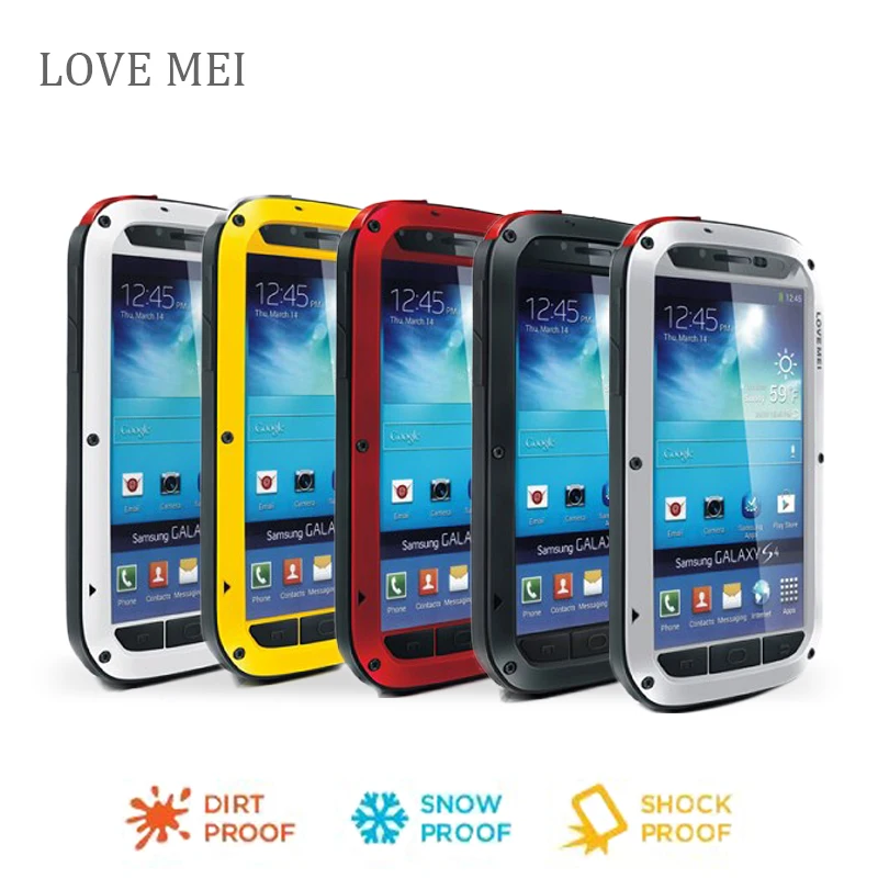 S4 I9500 Love Mei Waterproof Shockproof Gorilla Metal Aluminum Case Cover For Samsung Galaxy S4 Three Proofing Phone Cases - Mobile Phone Cases & Covers - AliExpress