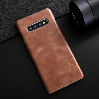 

Vintage Matte Genuine Leather Case For Samsung Galaxy S10/ S10 Plus Back Cover Case For Samsung S10 Plus Phone Coque Housing Bag