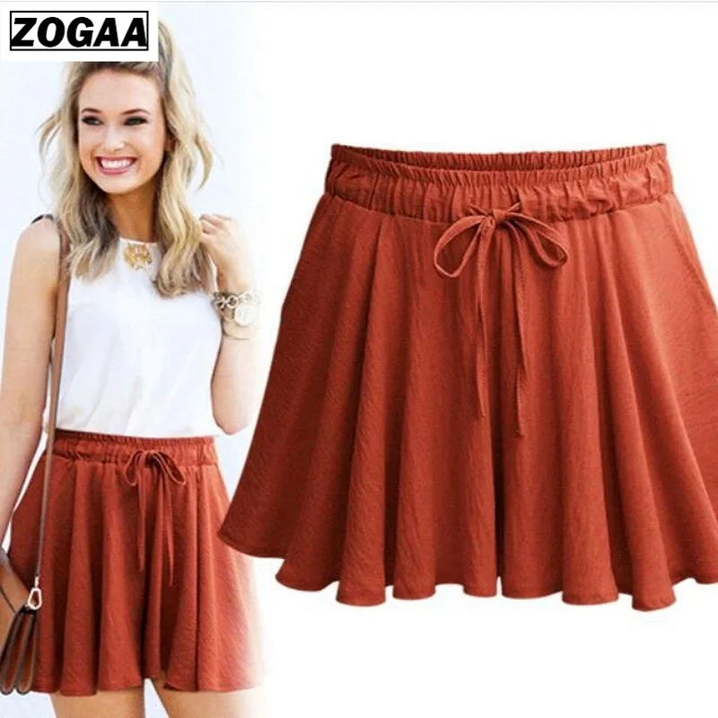 

ZOGAA Summer Fat Sister Large Size Loose Skirt Anti-running Wide-legged Shorts sexy shorts shorts women plus size