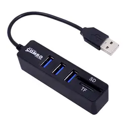 Высокая Скорость 2,0 3 Порты 480 Мбит/с USB Hub для ноутбука PC периферия компьютер