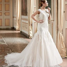 2017 Wedding Dresses Long With Full Lace AppliquesButton Pleat Wedding Gowns Bridal Dress New Custom Made