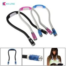 KHLITEC Convenient Flexible Handsfree Led Neck Hug light Book Reading Lamp Novelty Led Night Flash light Camping light